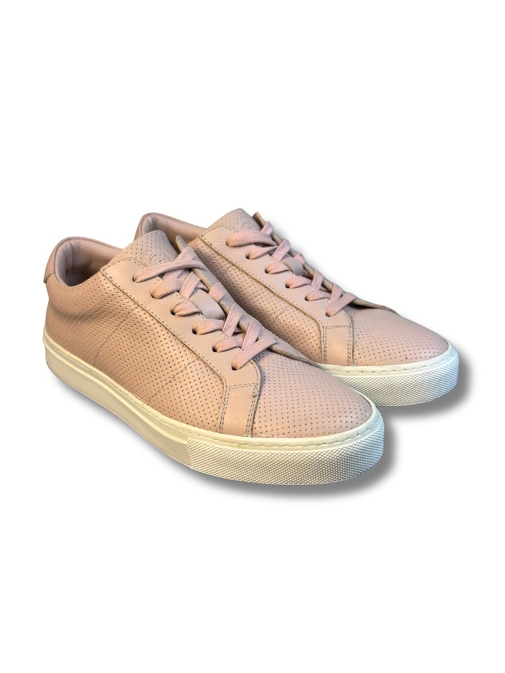 Greats Leather Sneakers Womens Sz 9 Pink BROOKLYN Perforated Shoes Made in Italy